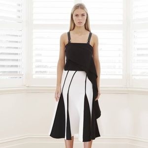 NWT By Johnny Ruffle Front Top